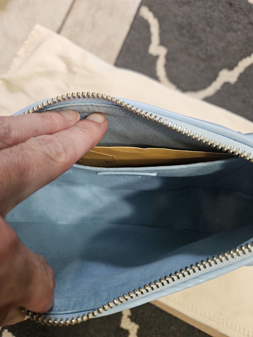 LV Light Blue Chain Shoulder Bag NWOT - Picture 5 of 7